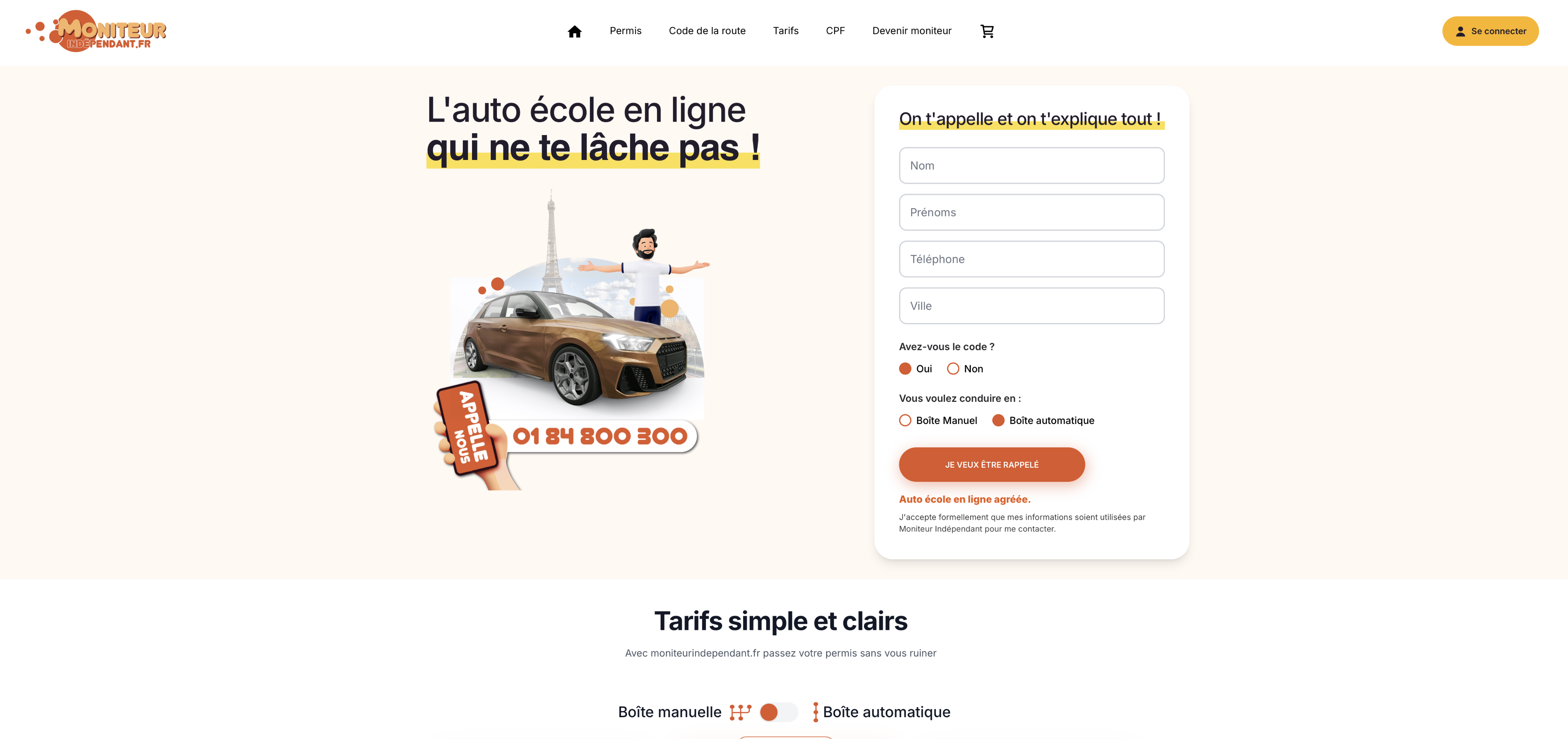 Online driving school with freelance instructors